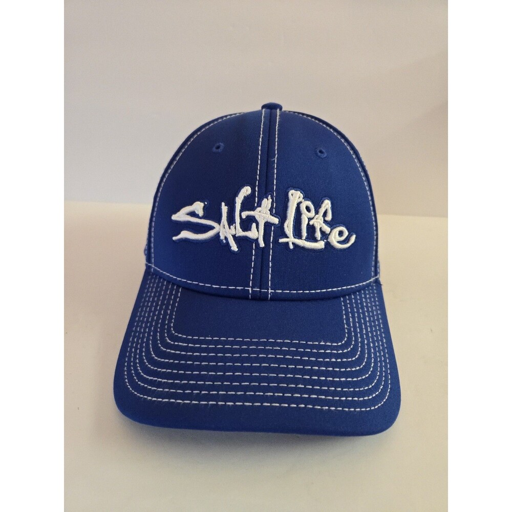 Salt Life Hat  Blue Embroidered Logo Stretch Fitted One Size Fits Most